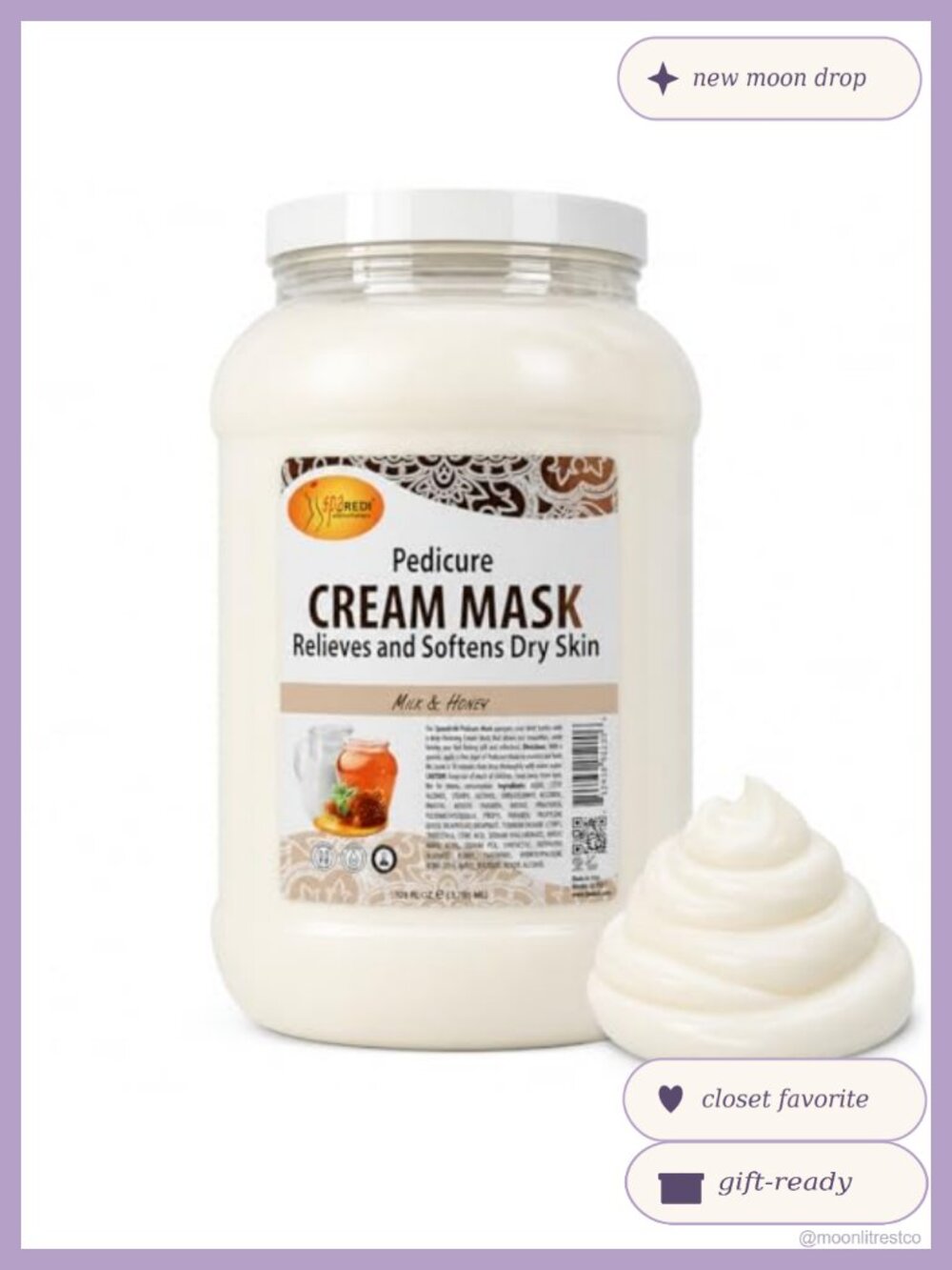 SPA REDI Salon Pedicure Massage Cream Deep Moisturizing 128 oz